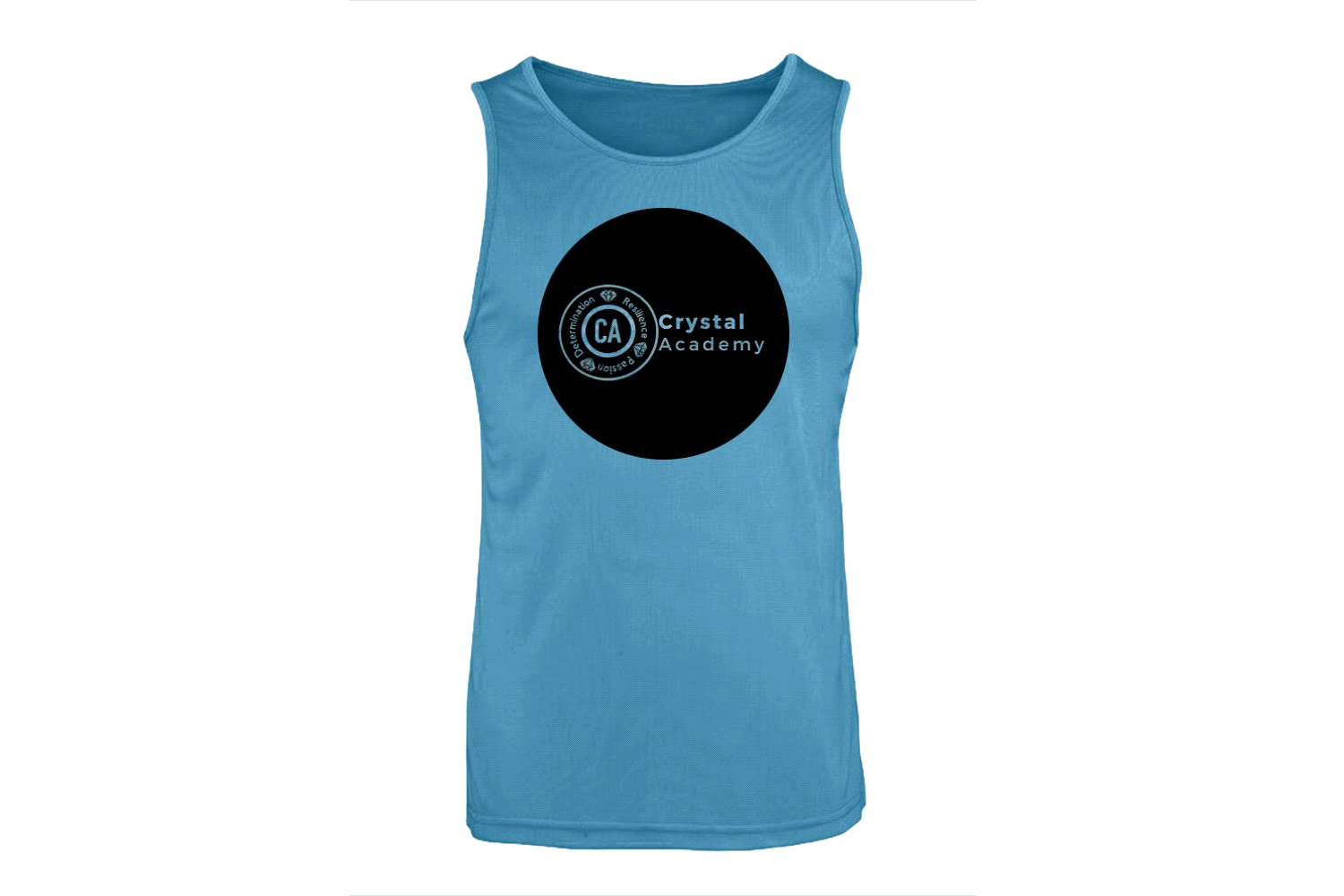 Crystal Academy Sports Vest Black Logo